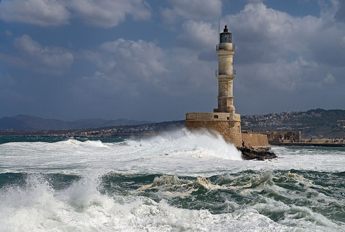Chania — Lighthouse in Chania. Crete, Greece
