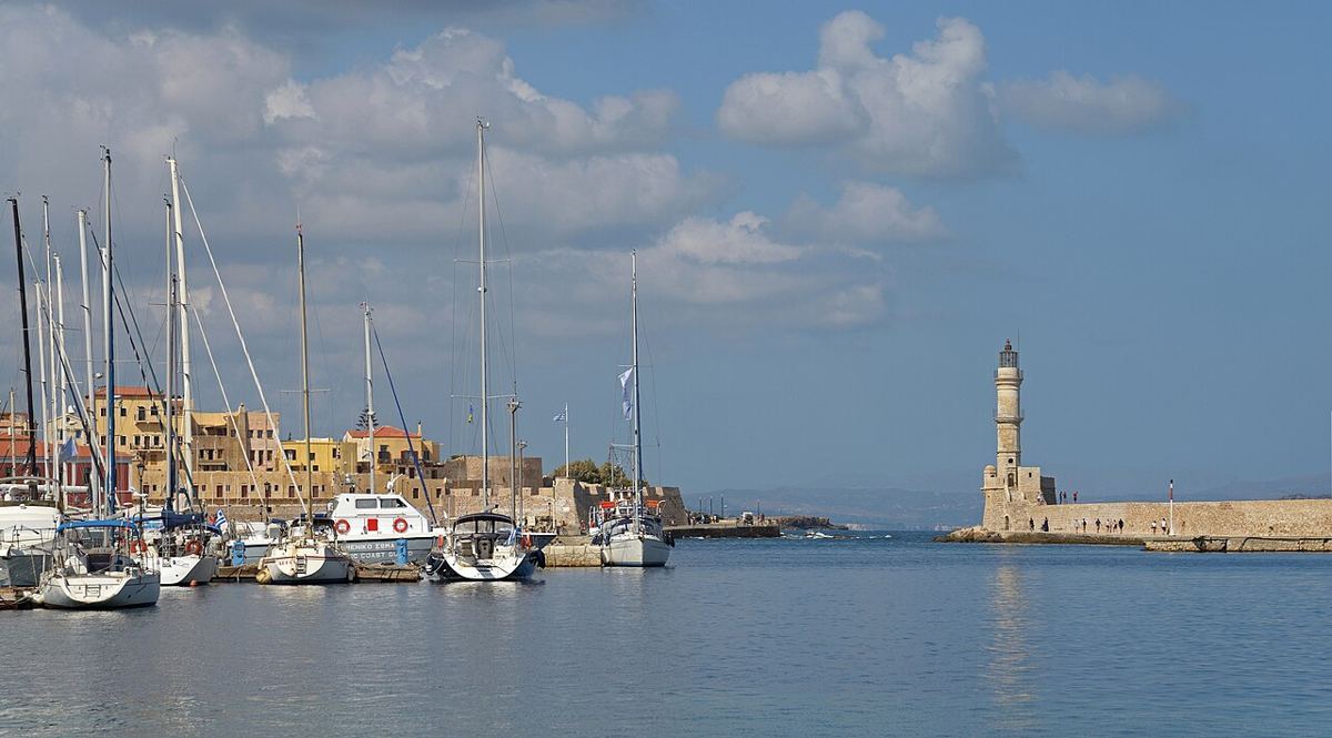 Chania harbour and lighthouse, Crete