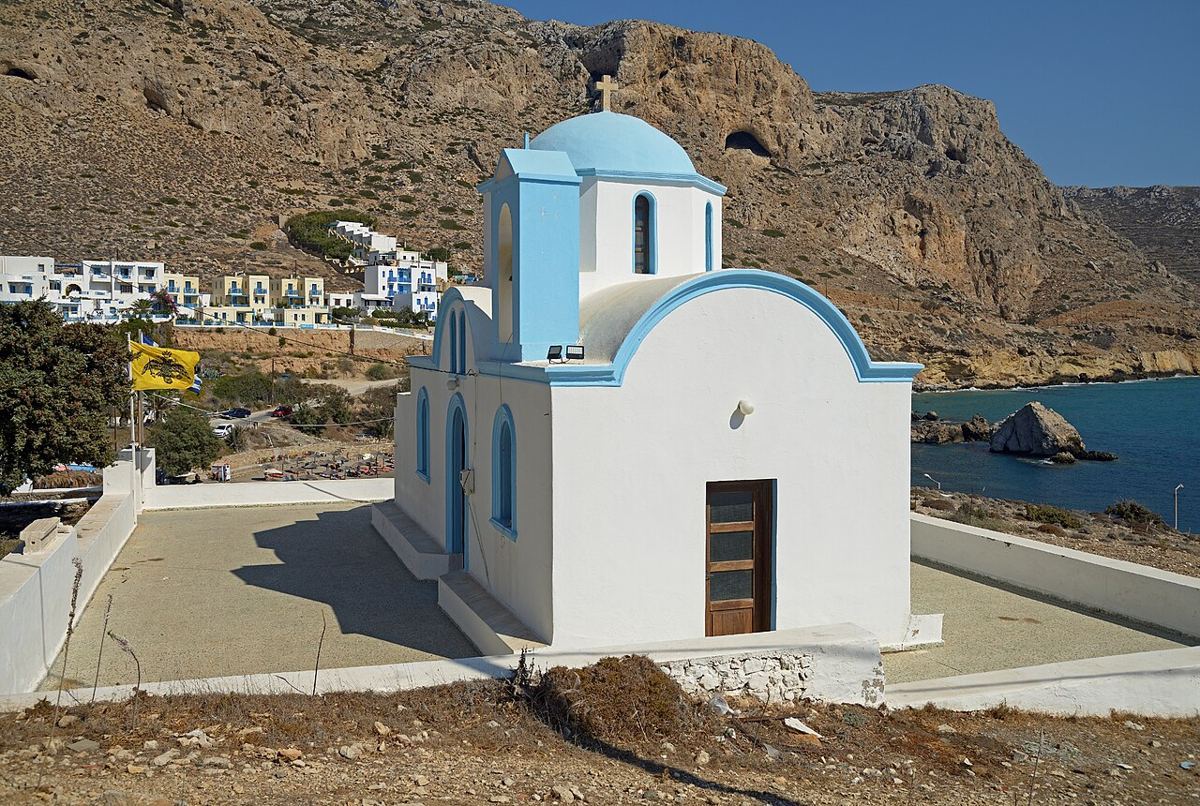 Karpathos — Church Agios Nikolaos in Finiki. Karpathos, Greece